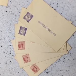 Set of 5 Vintage United States 2 & 3¢ Postal Cards